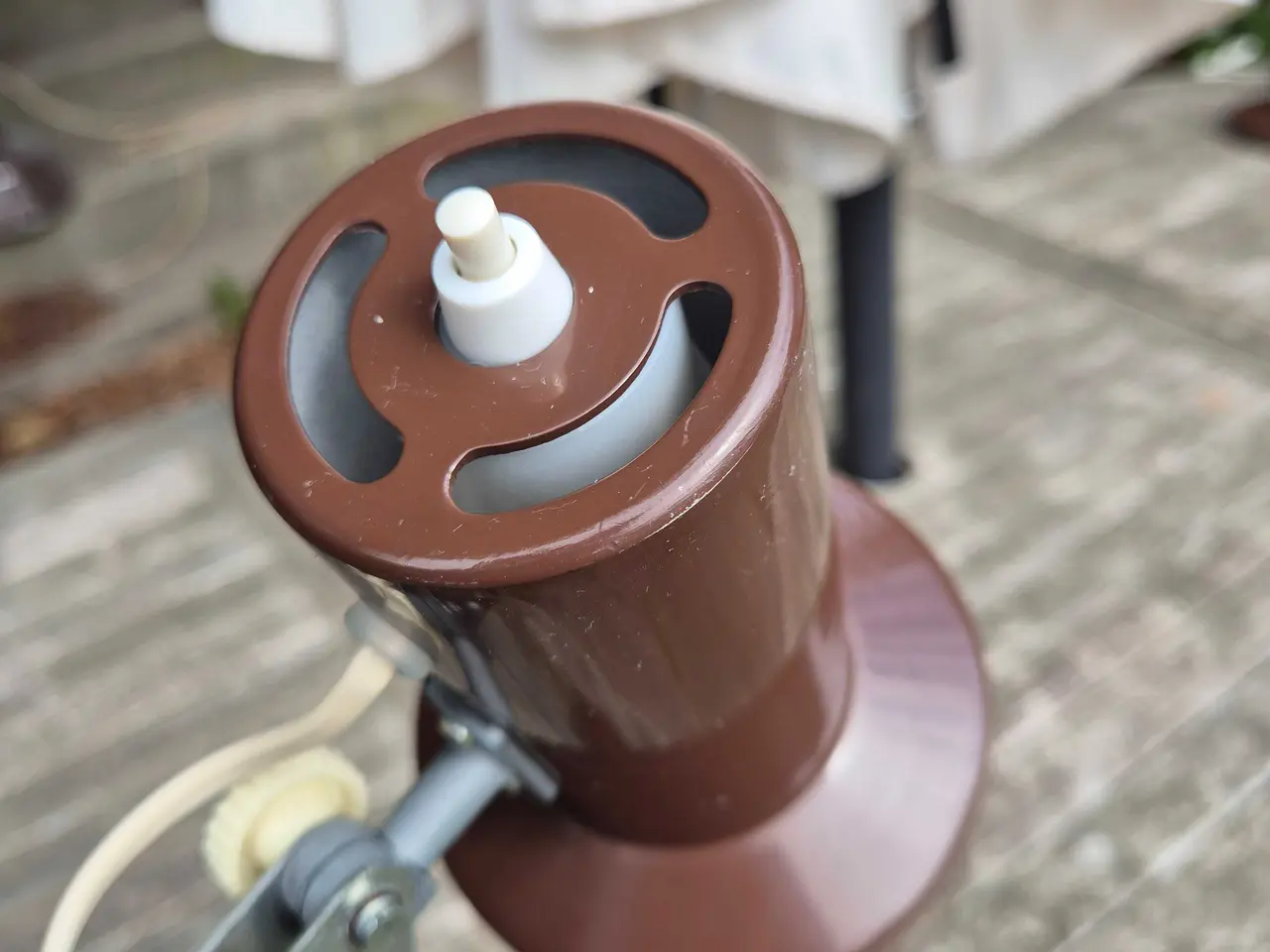 Billede 6 - Fin brun arkitektlampe med vægbeslag 