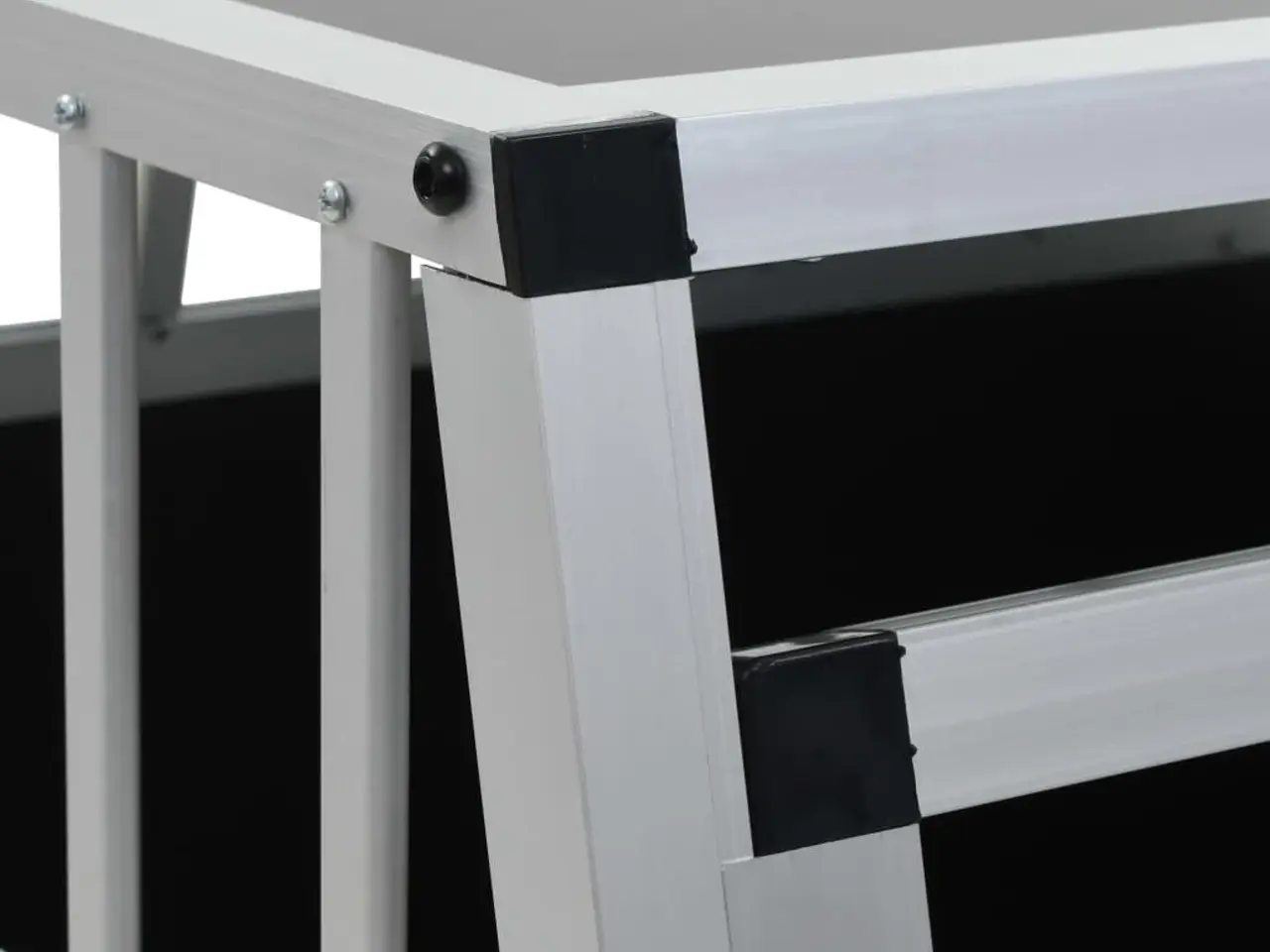 Billede 8 - Hundebur til bil med dobbelt dør - aluminium/MDF, 94 × 88 × 69 cm