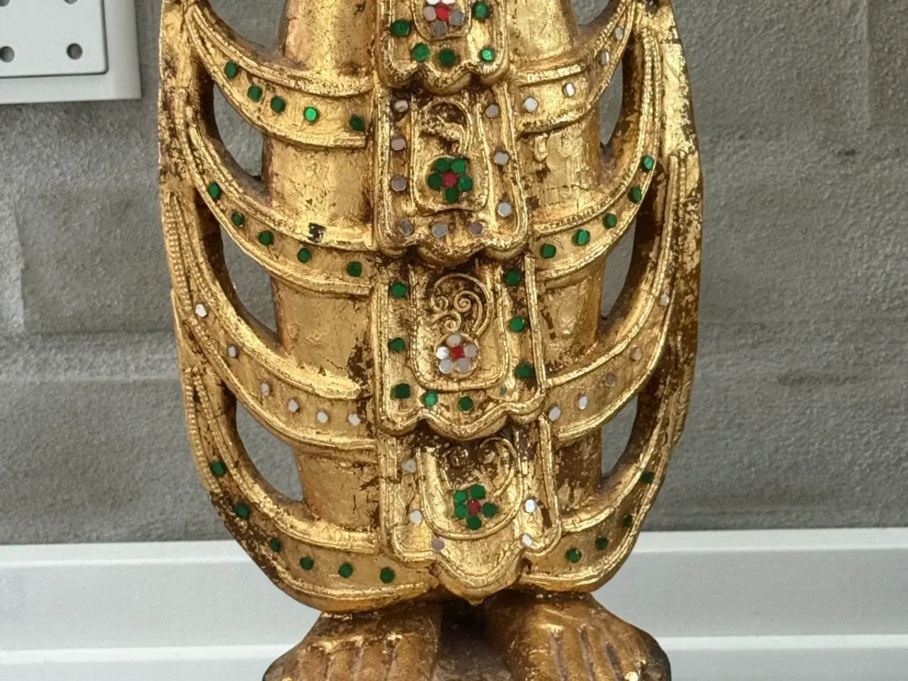 Billede 5 - To store Mandalay Buddha i massivt træ