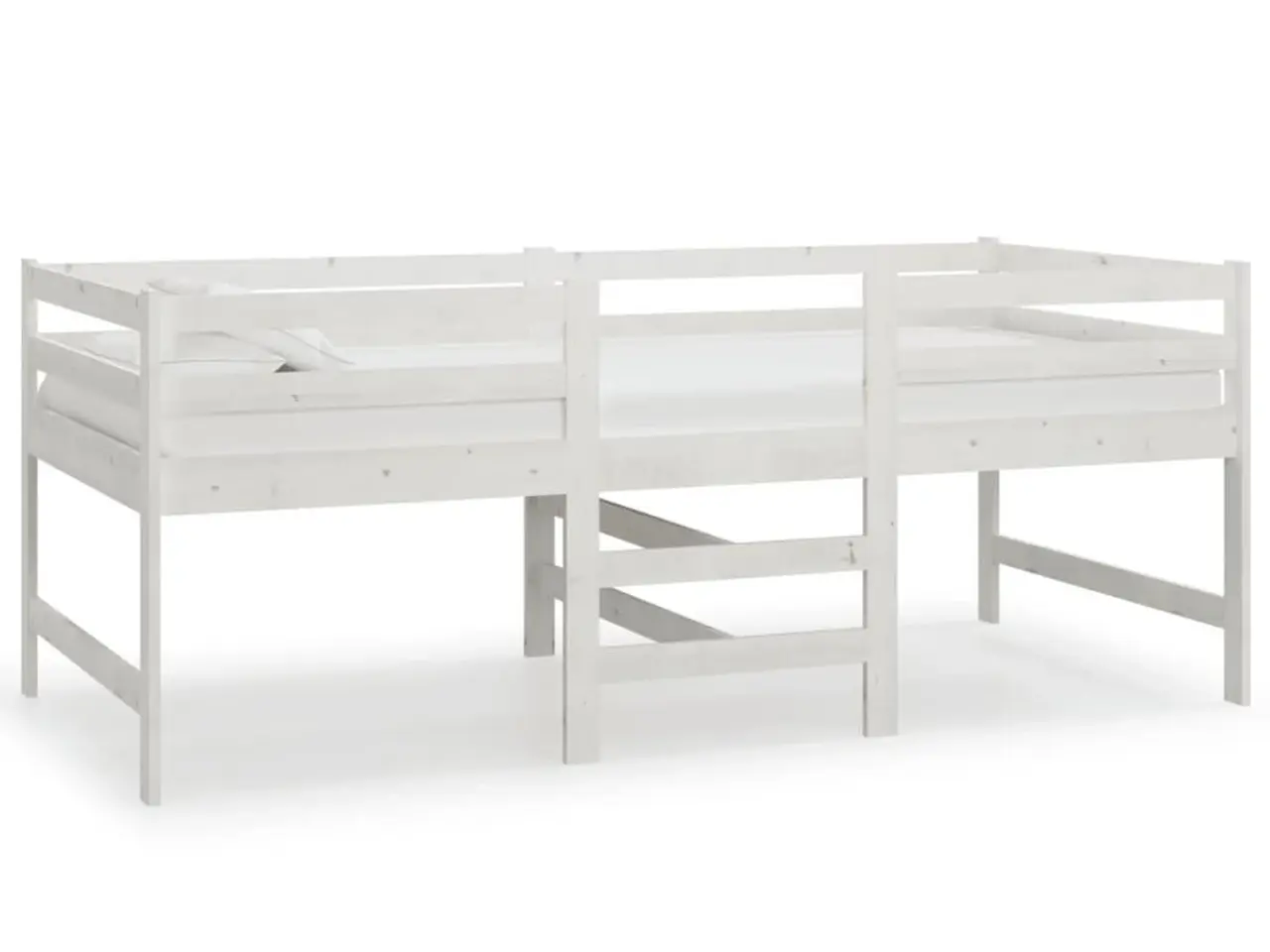 Billede 2 - Sengeramme uden madras 90x200 cm massivt fyrretræ hvid