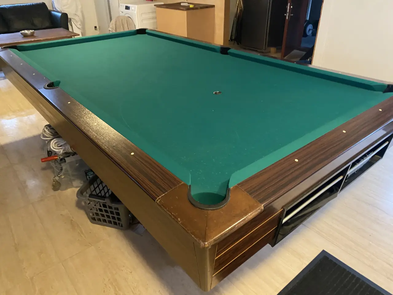 Billede 3 - Poolbord med udstyr - velholdt