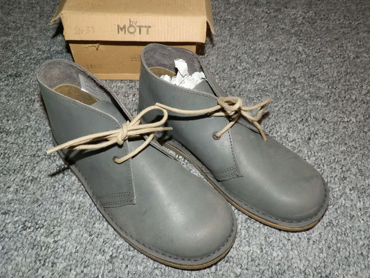 Billede 3 - Grå By MOTT ørkenstøvler str. 33