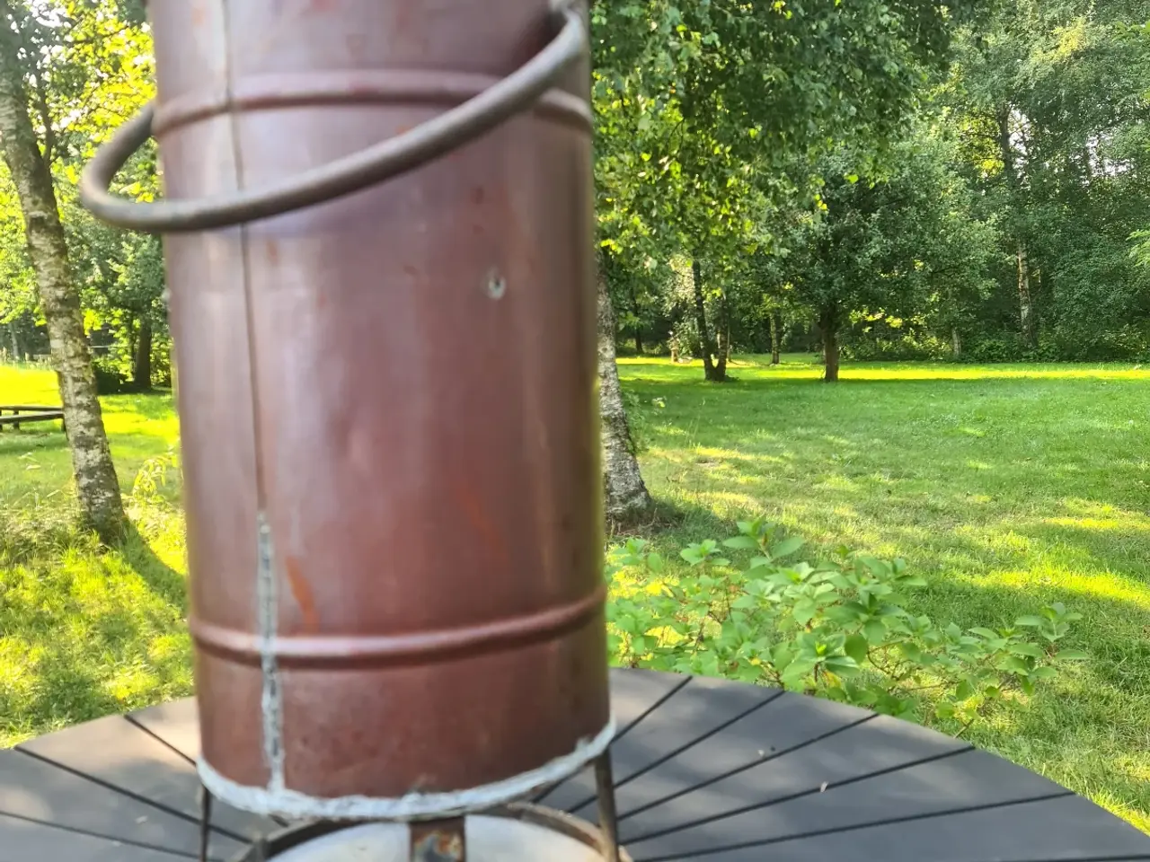 Billede 2 - Høj antik petroleumsbeholder / kulbøtte i kobber