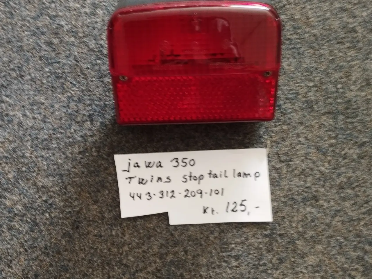 Billede 1 - Jawa 350 baglygte. Twins stop tail lamp