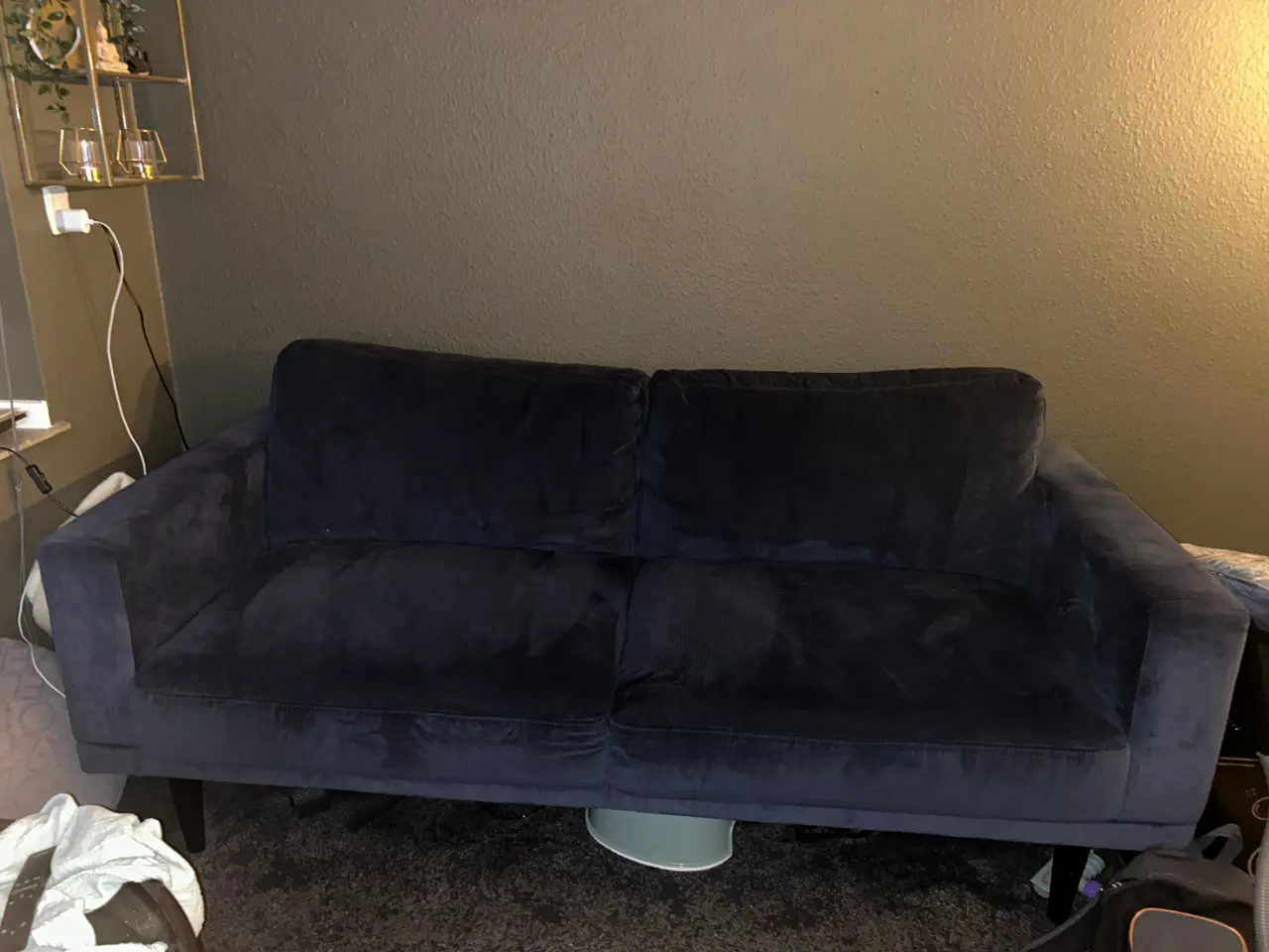 Billede 1 - Sofa + puf i royal blue 