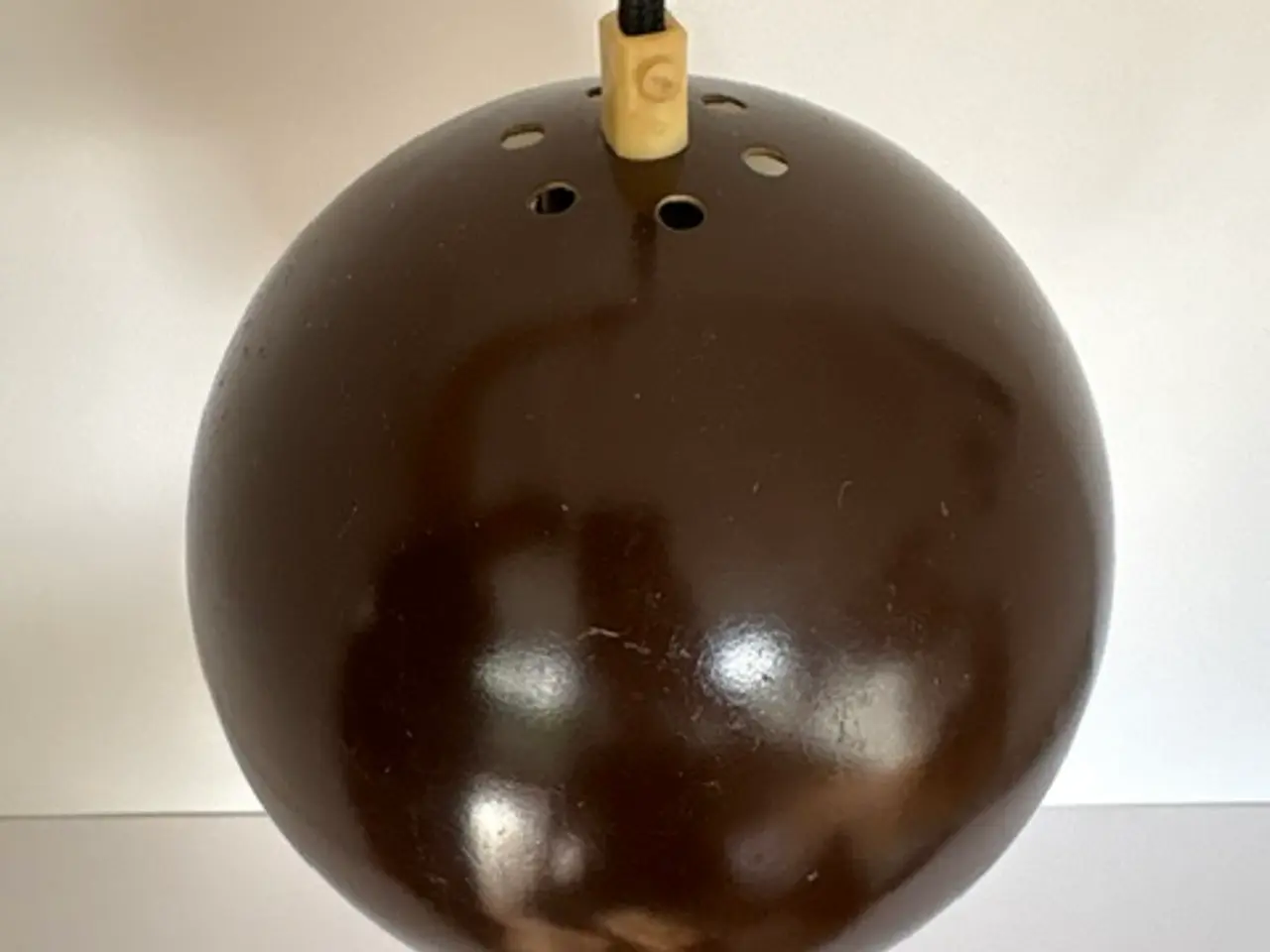 Billede 6 - Orginal brun kugleformet loftlampe fra E.S. Horn
