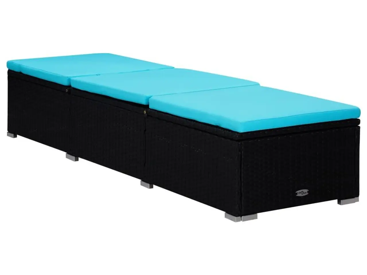 Billede 3 - Liggestole med tebord 3 dele polyrattan sort