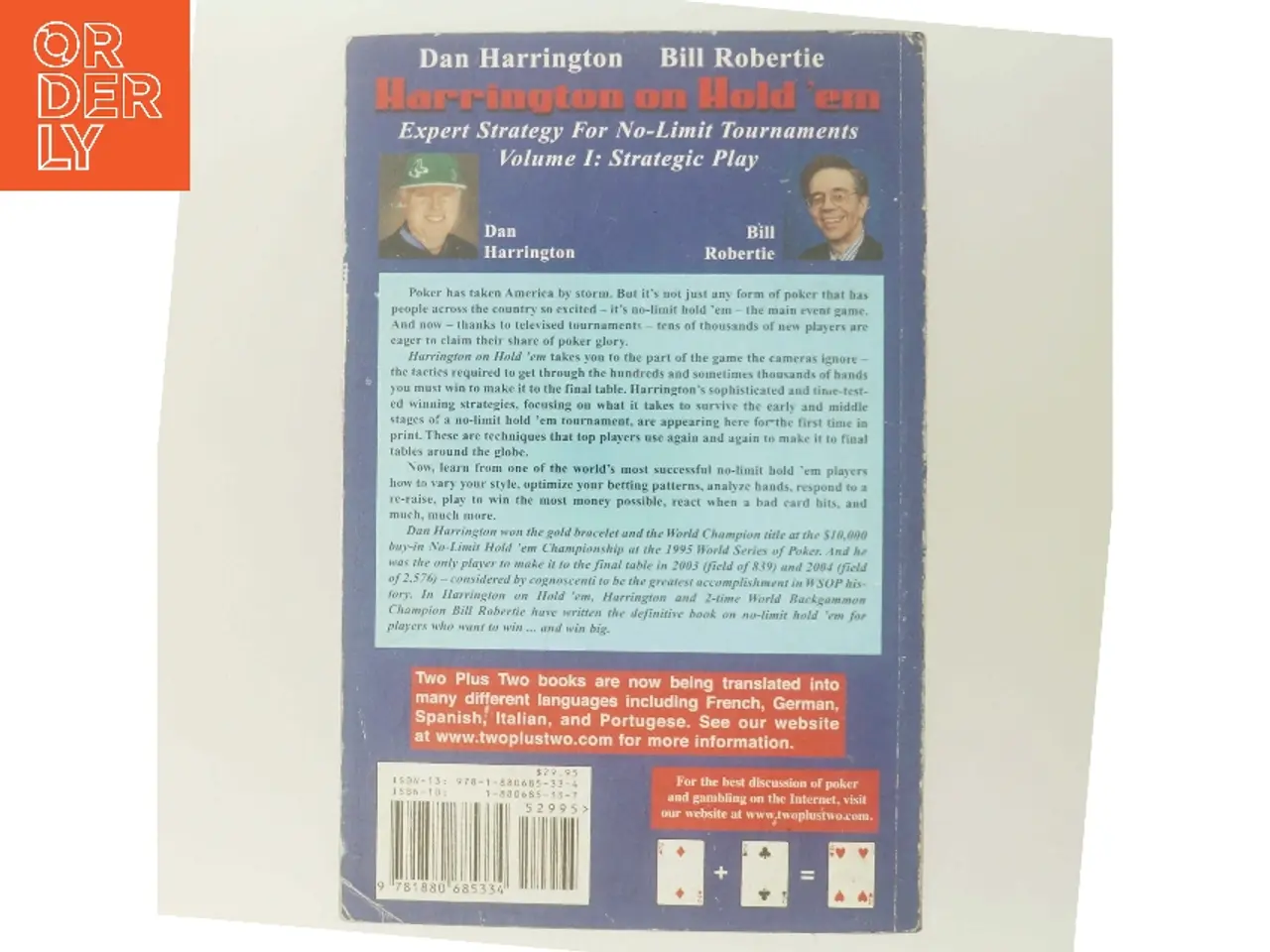 Billede 3 - Harrington on Hold 'em : expert strategy for No-limit tournaments. Volume 1, Strategic play af Dan Harrington (Bog)