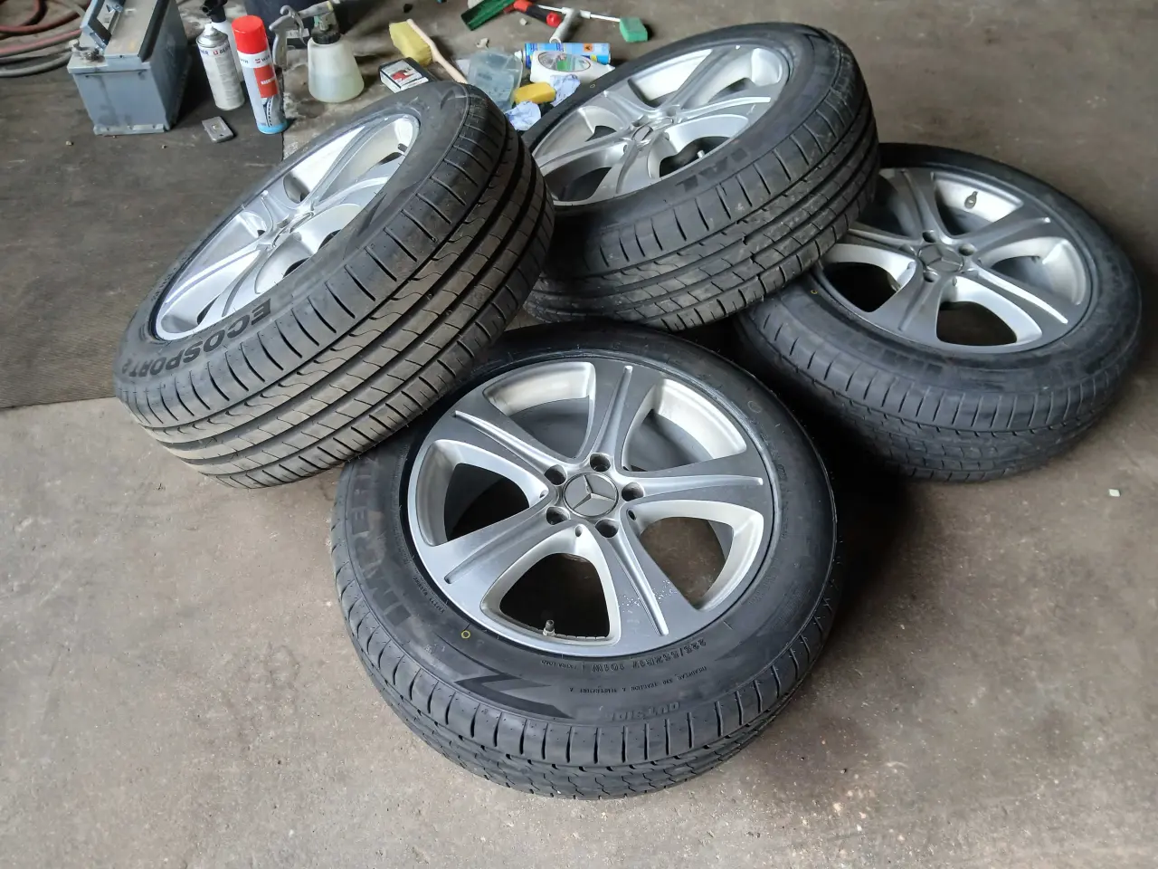 Billede 2 - Mercedes Alu Hjul 225.55.17 nye dæk
