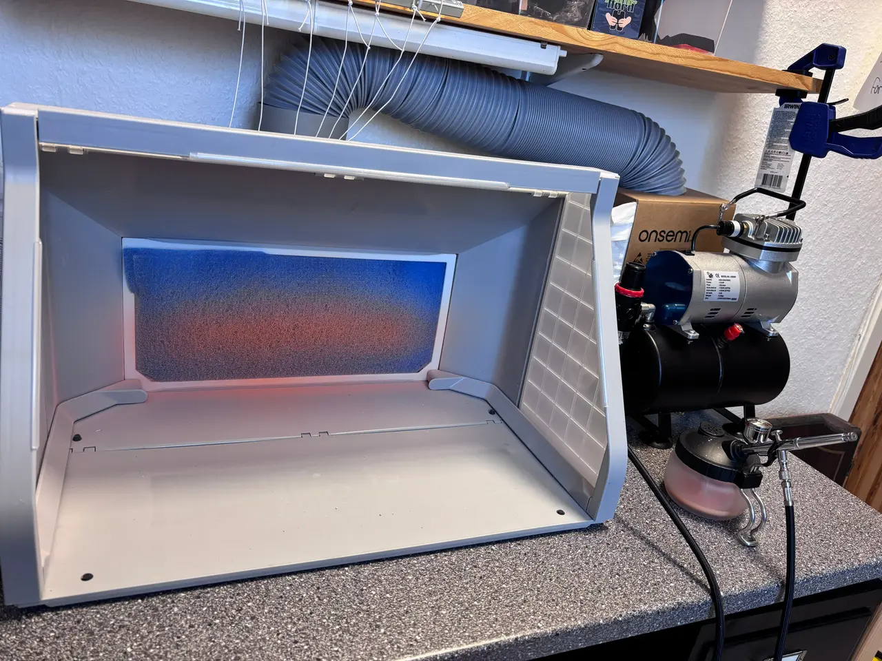 Billede 1 - airbrush kit. Malerkabine og kompressor