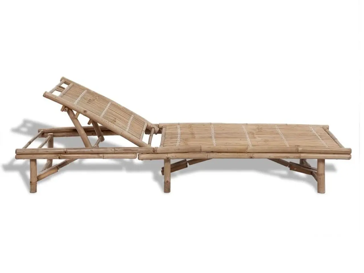 Billede 2 - Liggestol i bambus - justerbar solseng 200 × 65 cm