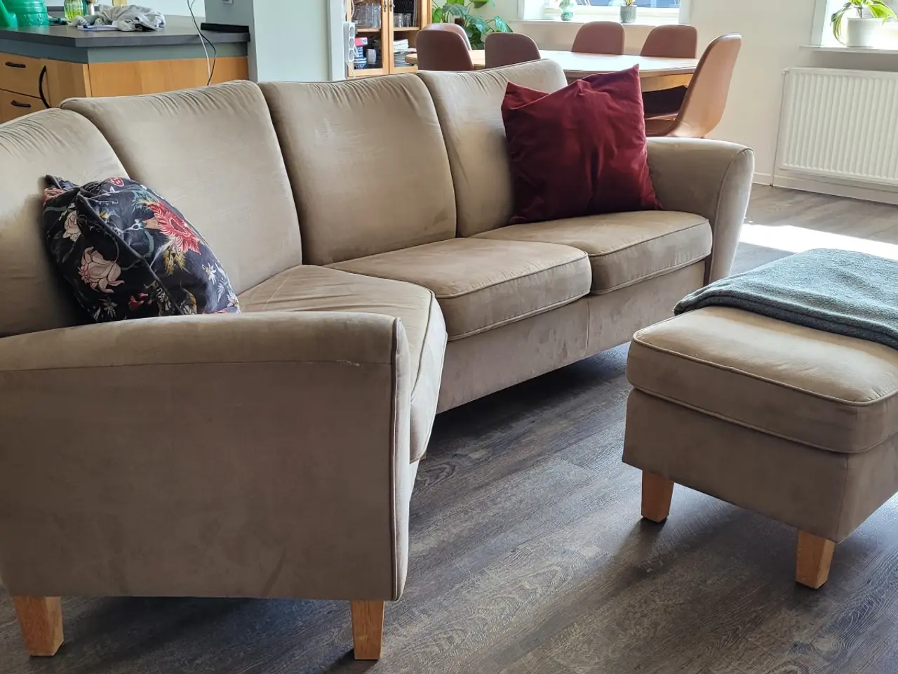Billede 1 - Sofa m. puf og lænestol