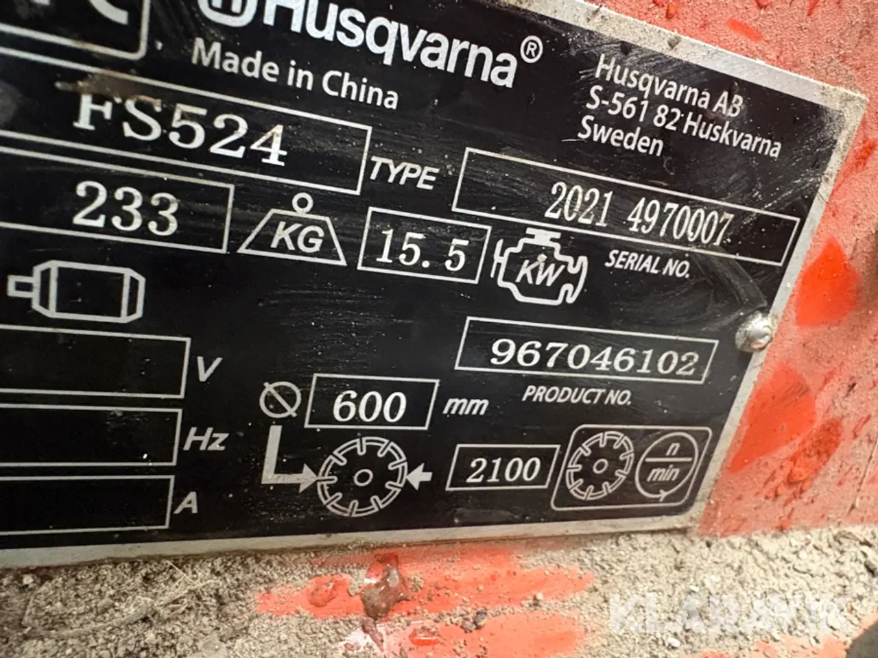 Billede 5 - Asfaltskærer Husqvarna FS524