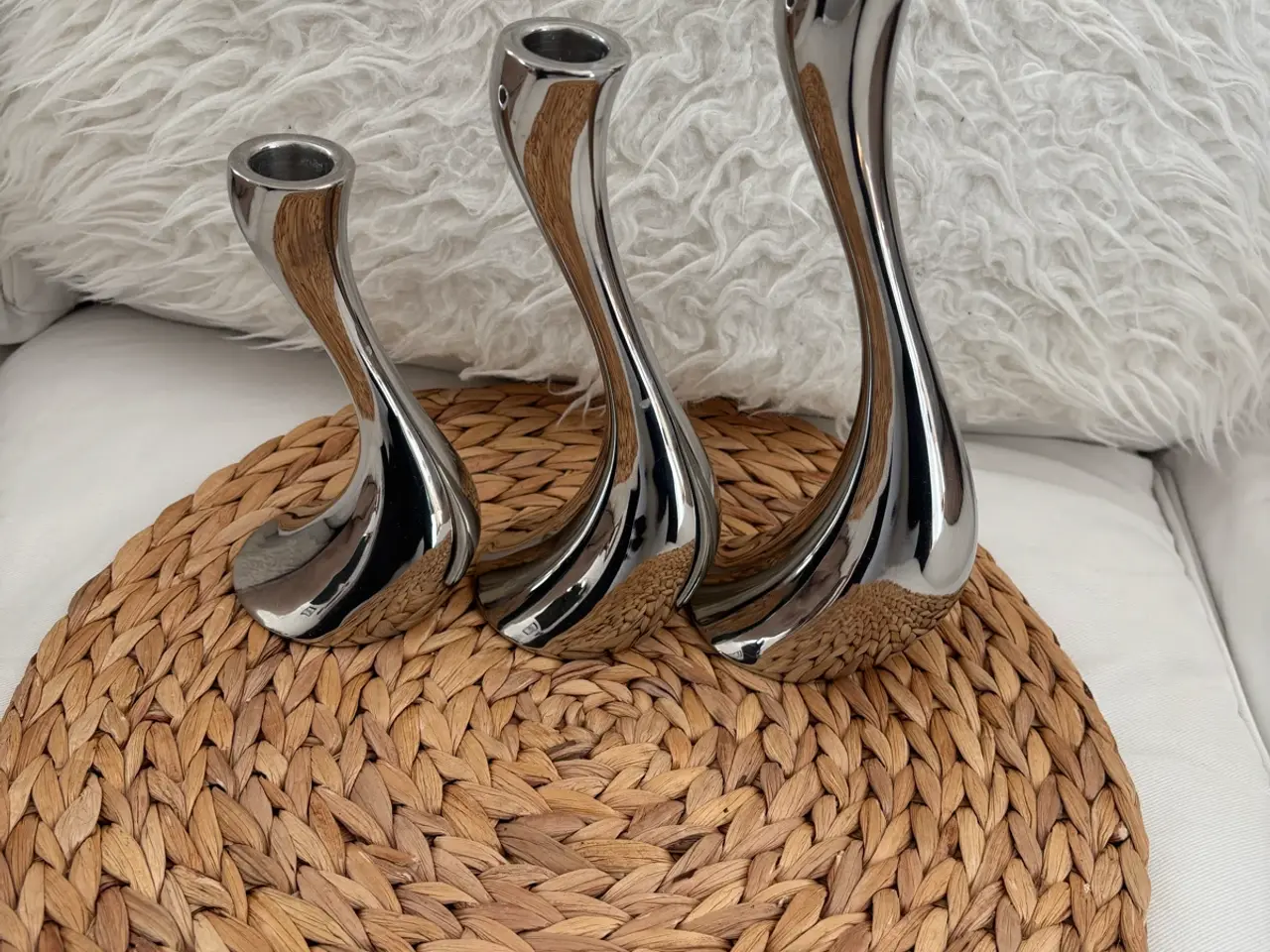Billede 2 - Georg Jensen Cobra Lysestager – Sæt med 3 stk. 
