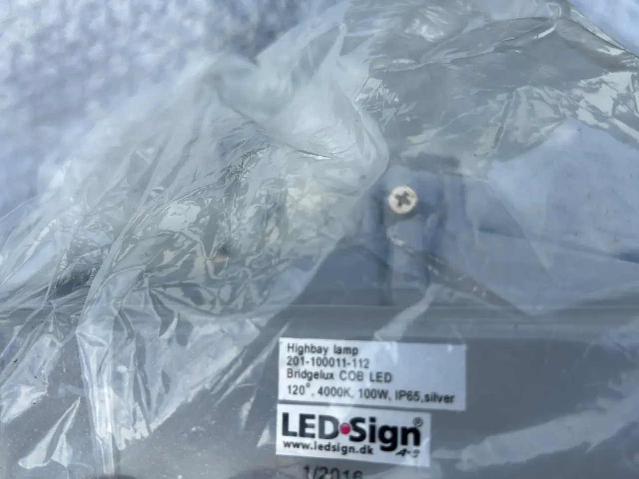 Billede 2 - 2 Stk Highbay Bridgelux Cob Loftlampe 100W