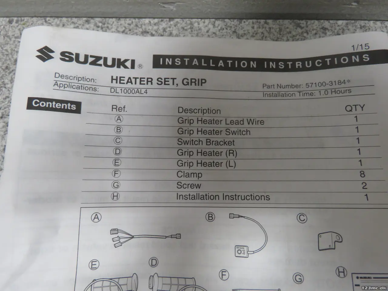 Billede 2 - Varmehåndtag, GRIP, HEATER SET Suzuki DL1000