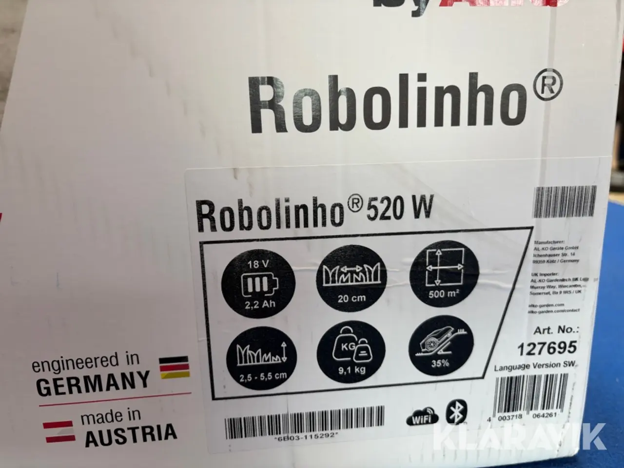 Billede 12 - Robotplæneklipper solo by AL-KO Robolinho 520 W