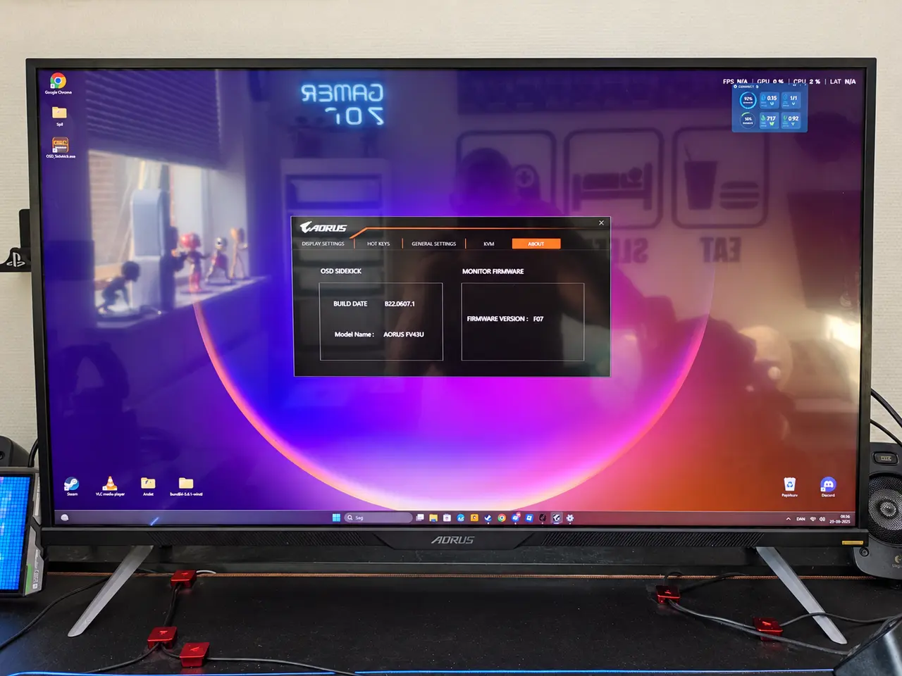 Billede 1 - AORUS FV43U 43” – 4K / 144 Hz / HDR1000