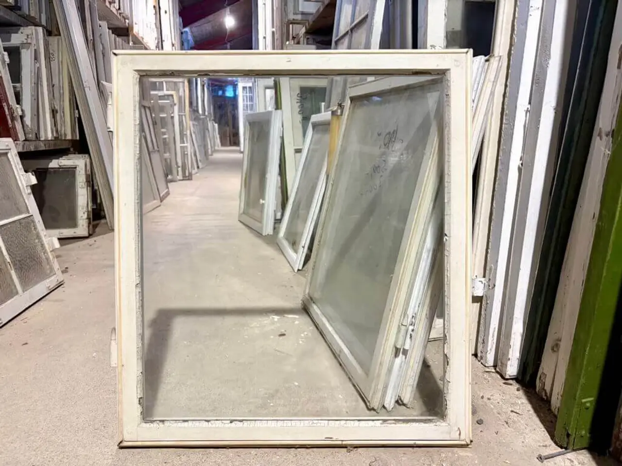 Billede 4 - Forsatsramme m. gammelt, trukket glas