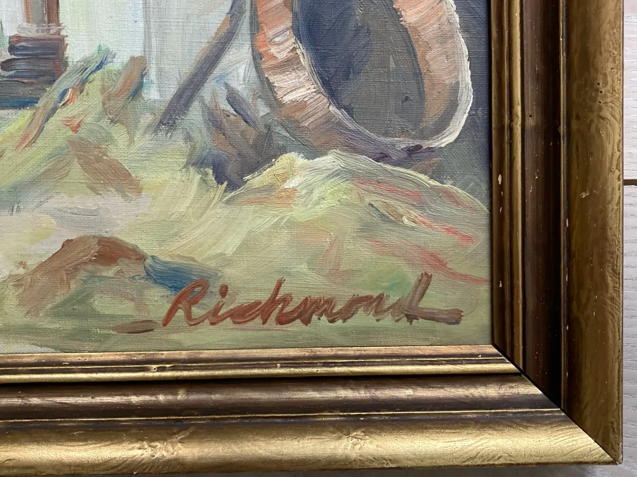 Billede 2 - Maleri olie på lærred, signeret "Richmond"  landsk