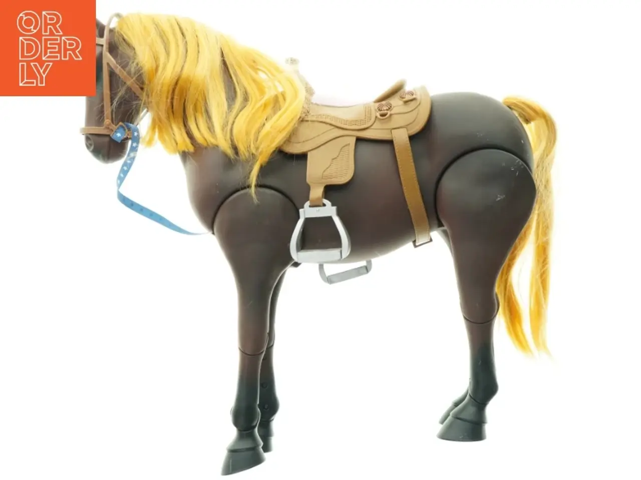 Billede 1 - Stor legetøjshest med sadel (str. 45 cm)