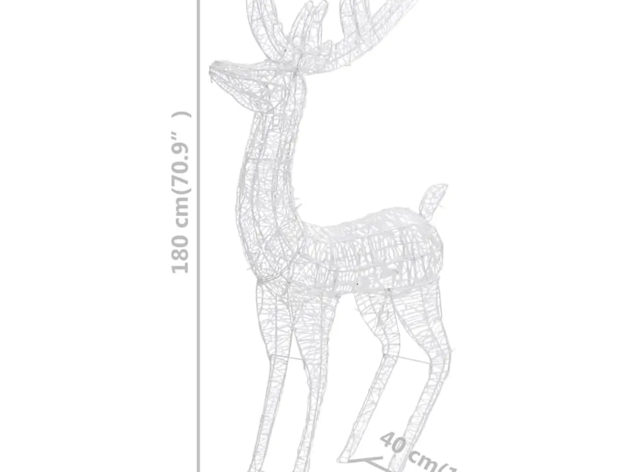 Billede 7 - Julerensdyr XXL 180 cm - varm hvid