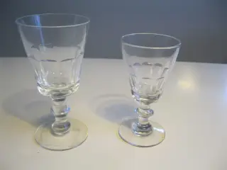 2 ældre Wellington glas Holmegaard