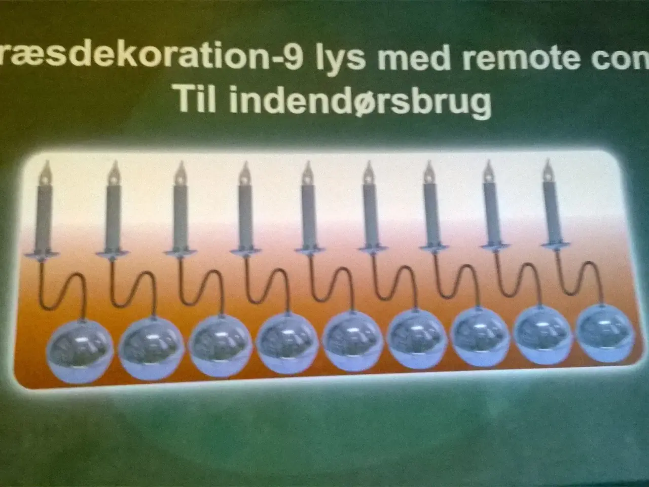 Billede 1 - Juletræsdekoration- med 9 lys