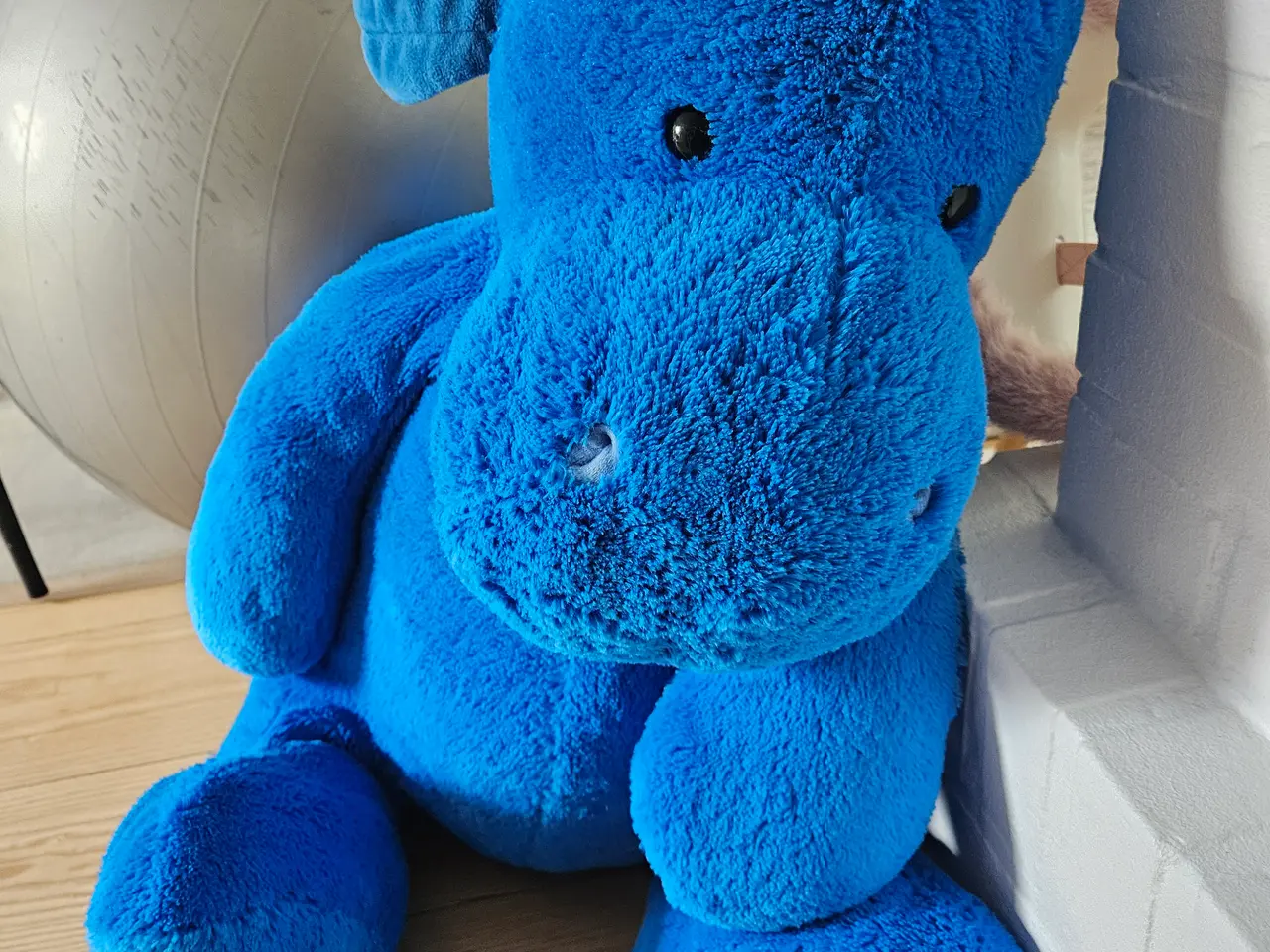 Billede 2 - Mega stor blå drage bamse ( penge til mor
