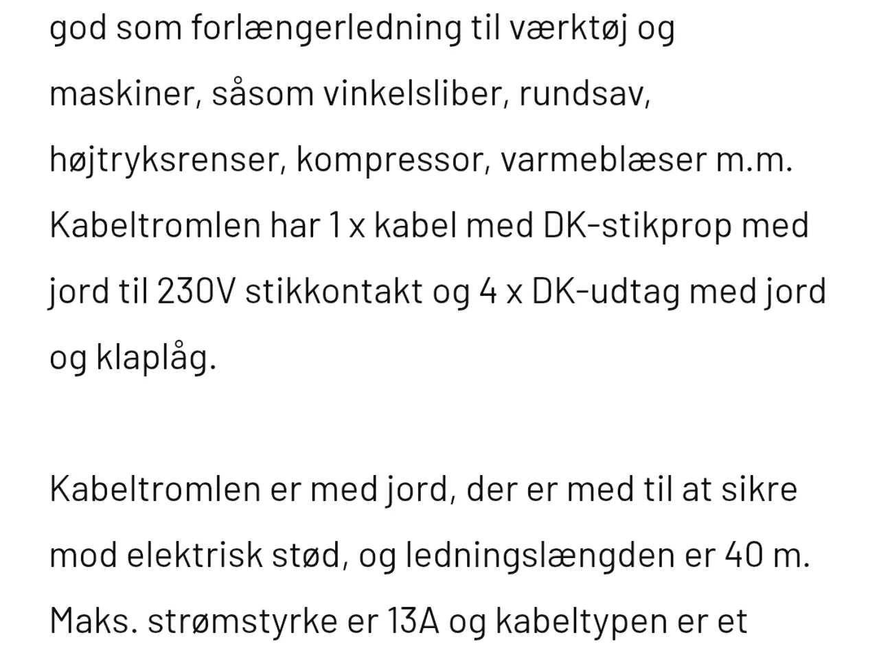 Billede 4 - Kabeltromle, ipp44, m/jord, 40m