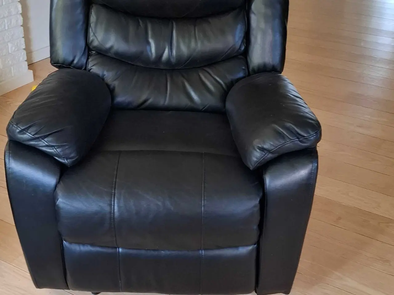 Billede 5 - Sort læder sofasæt med recliner (3+2+1)