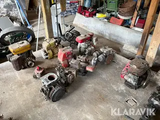 Benzinmotorer og motordele blandet parti 11 Styk