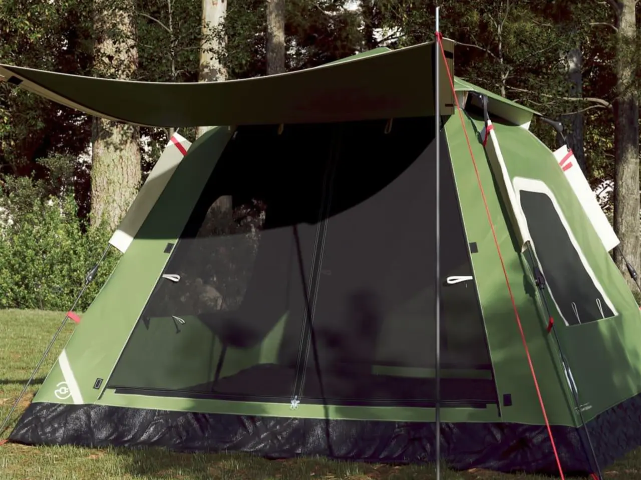 Billede 1 - 5-personers campingtelt kuppel quick-release grøn