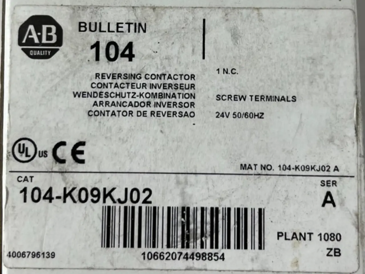 Billede 1 - Allen-Bradley 104-K09KJ02 Miniature Reversing 9A