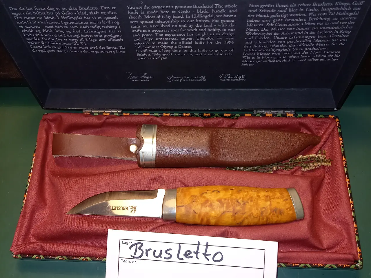 Billede 1 - SUPER FLOT BRUSLETTO KNIV MED ÆSKE