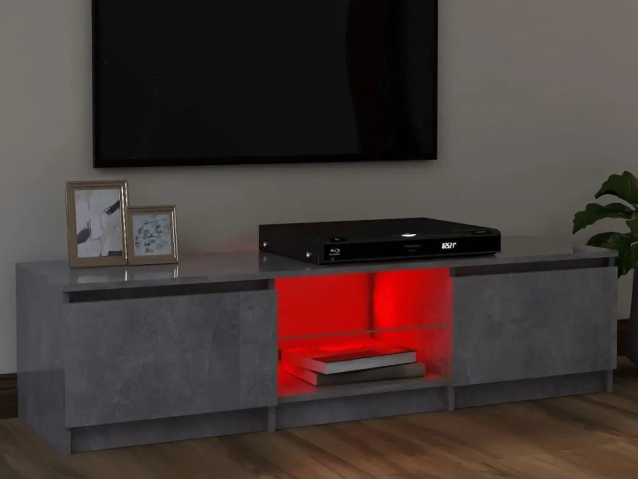 Billede 3 - Tv-skab med LED-lys 120x30x36 cm betongrå