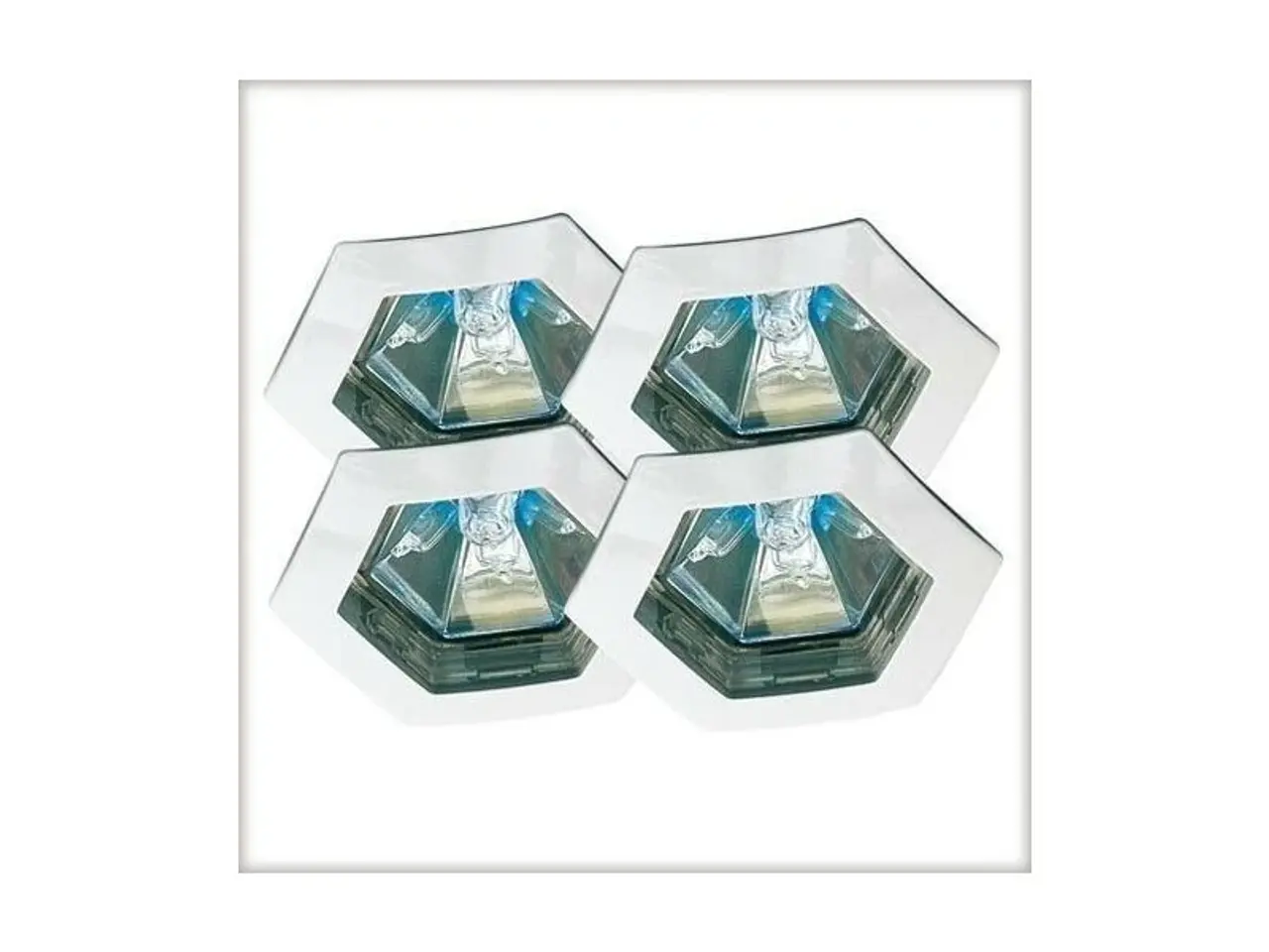 Billede 3 - 4 x Indbyggede spotlights sæt Premium Line Hexa hv