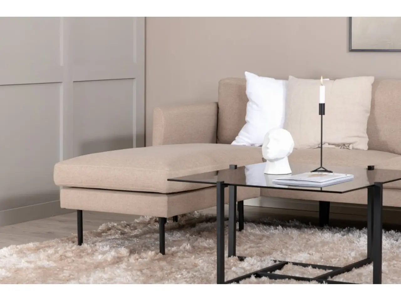 Billede 8 - Zoom U-Sofa Brun - Beige og Sort