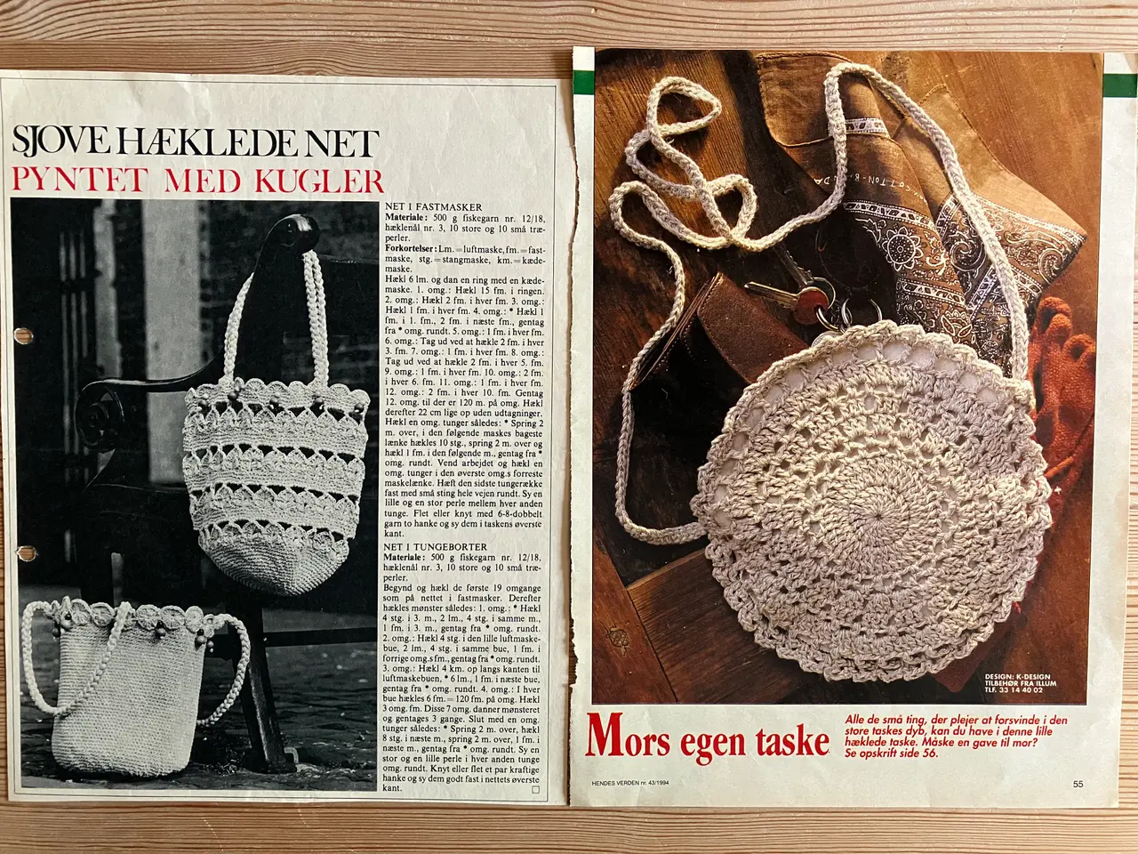 Billede 8 - 5 hæklede duge, gardinkappe, taske og net