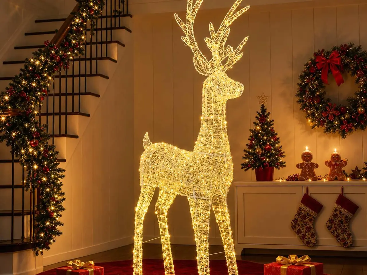 Billede 3 - LED-rensdyr til julebelysning LOVIISA 1000 LED - varm hvid