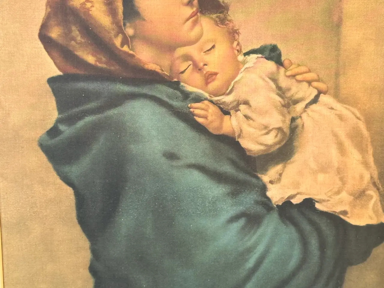 Billede 3 - Smukt vintage billede – Madonna med barn