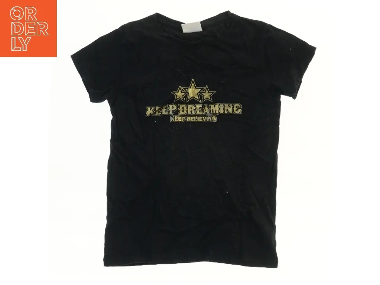 Billede 1 - Sort T-shirt med tryk fra Sofie Schnoor (str. 140)