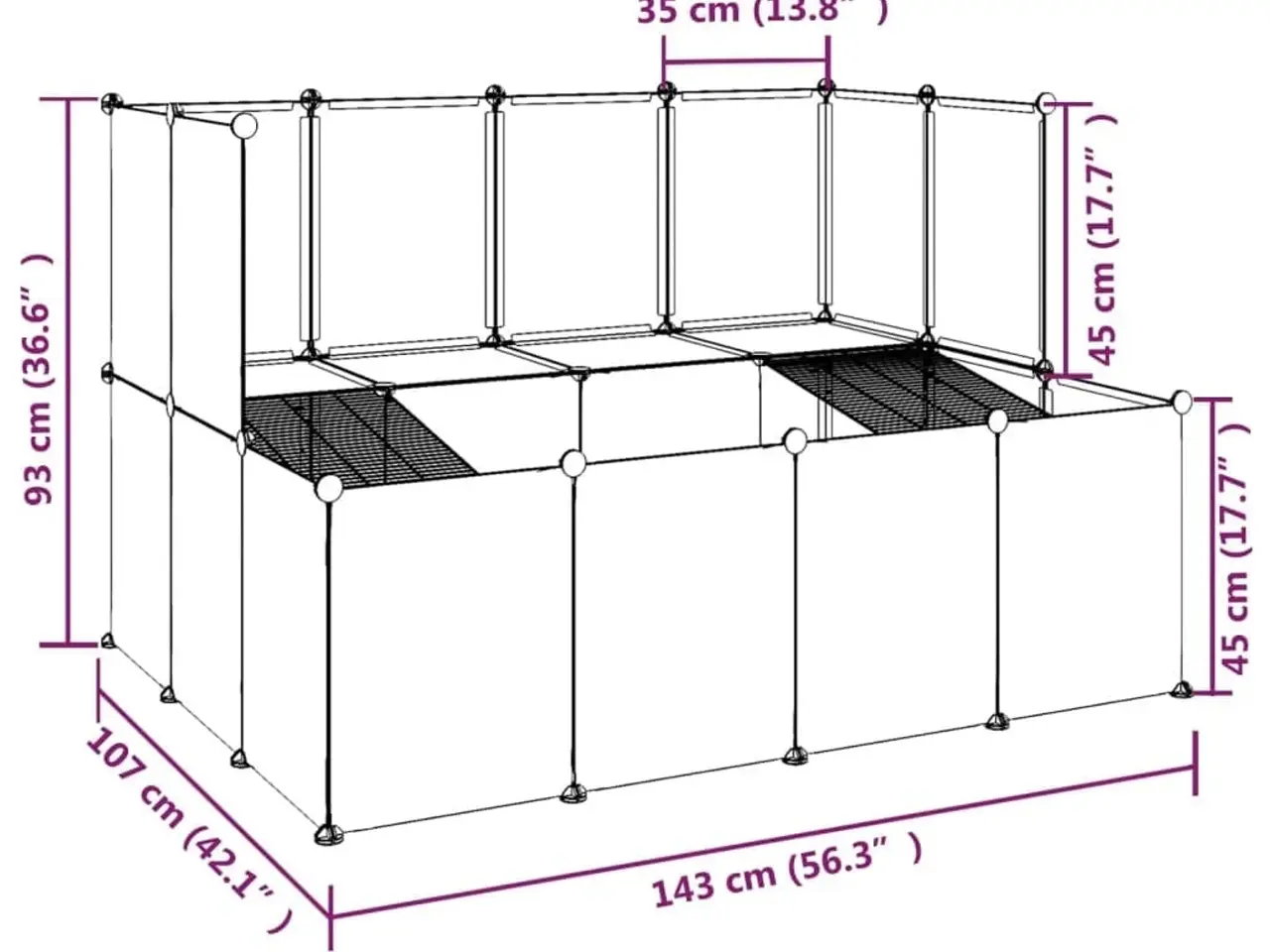 Billede 8 - Smådyrsbur transparent 143 x 107 x 93 cm