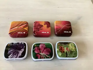 6 små opbevaringæsker med motiv.