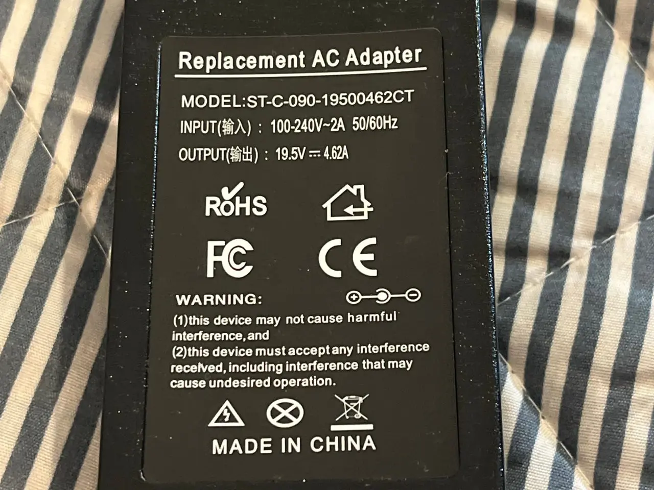 Billede 3 - AC adapter 19,5V 4,62A 7,4mm
