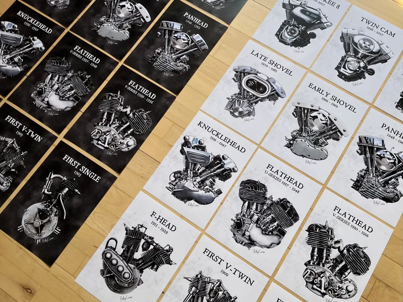 Billede 2 - Harley-Davidson plakat sæt