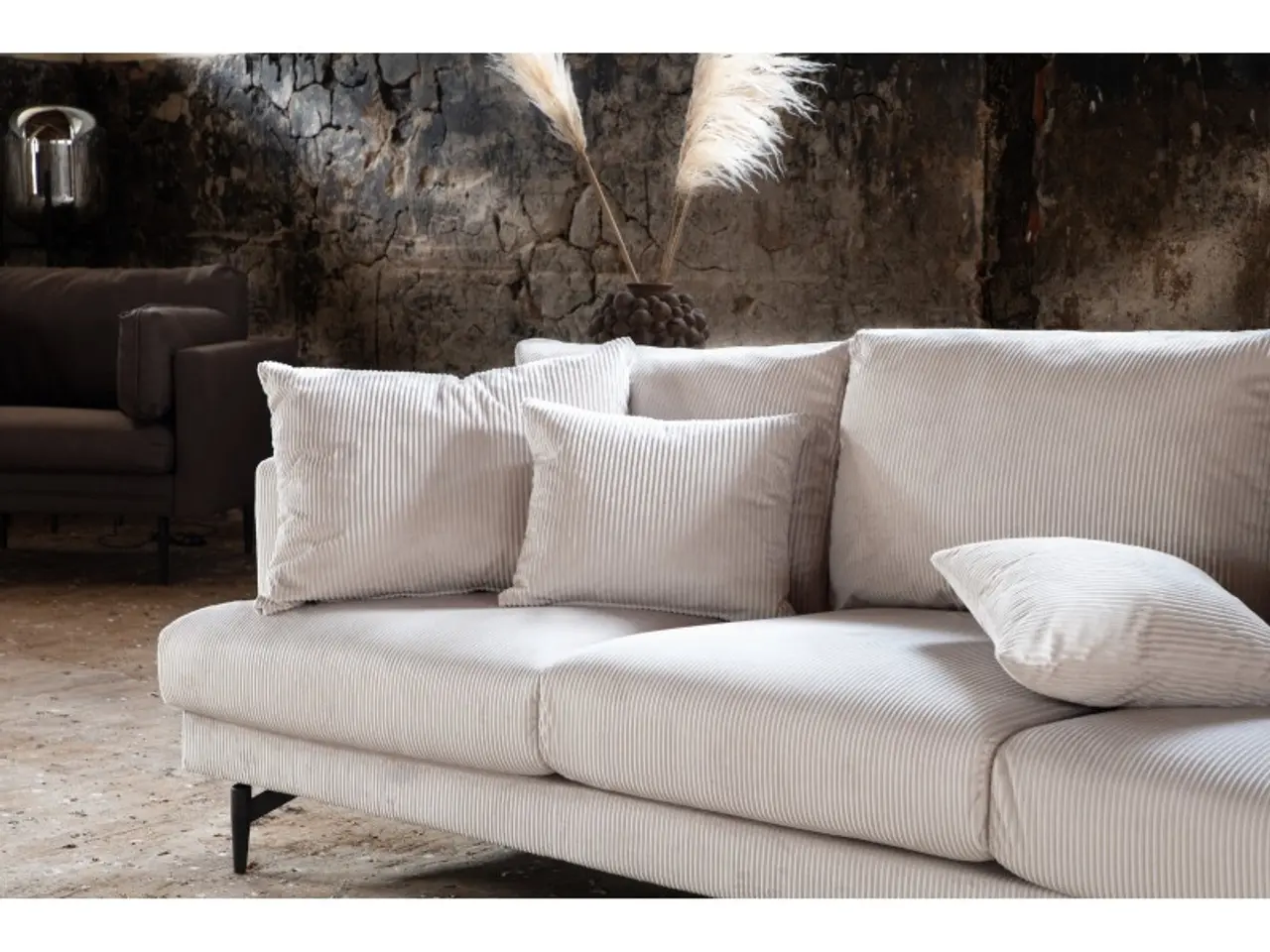 Billede 15 - Sofia 3 personers Sofa  - Beige Fløjl
