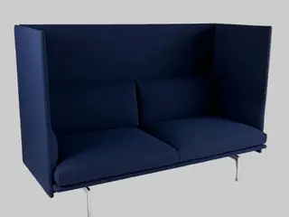 Muuto Outline Highback 2-Seater Sofa – Mørkeblå
