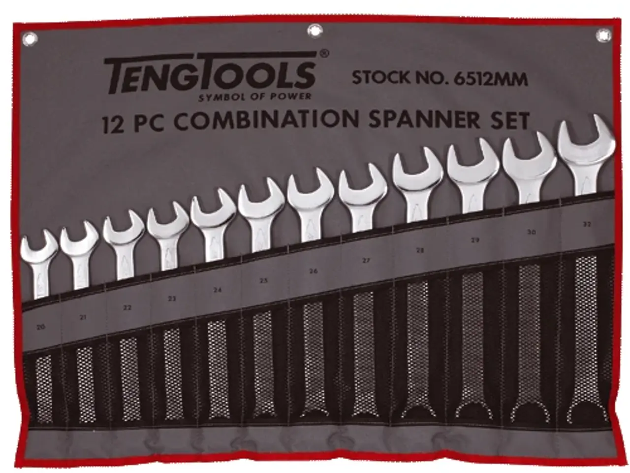Billede 1 - 5,5-19mm - Tengtools Ringgaffelnøglesæt