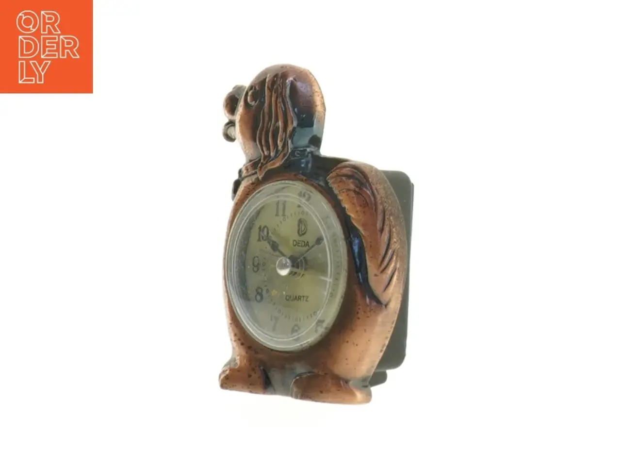 Billede 4 - Vintage Kobber Hunde Ur (str. 10 x 8 x 3 cm)